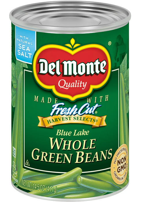 Del Monte Cut Canned Whole Green Beans, 14.5 oz
