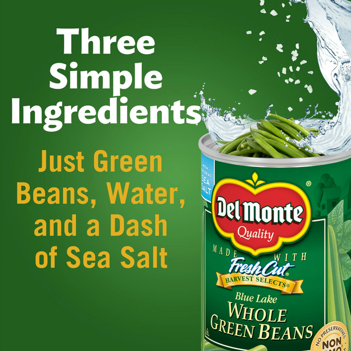 Del Monte Cut Canned Whole Green Beans, 14.5 oz