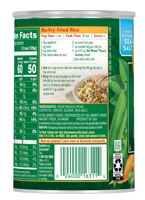 Del Monte Peas & Carrots , 14.5 oz