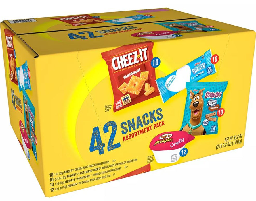 Kellogg's Snacking Assortment Box, Variety Pack, 42 ct