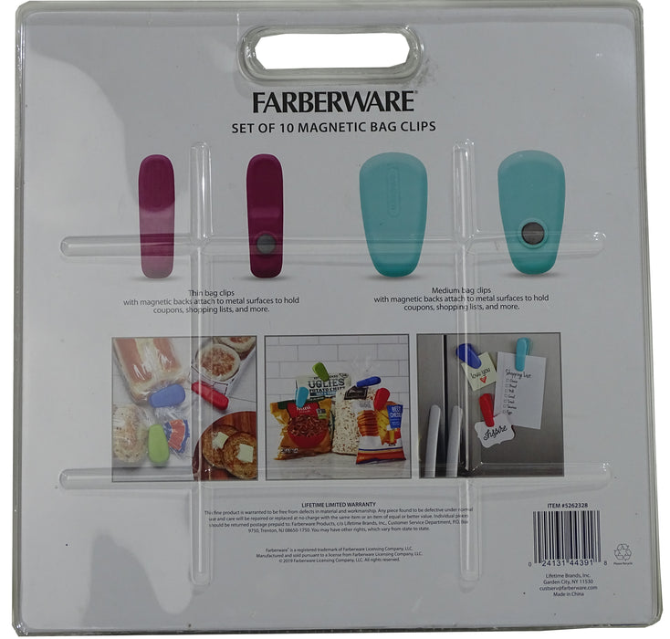 Farberware Magnetic Bag Clips, 10 ct