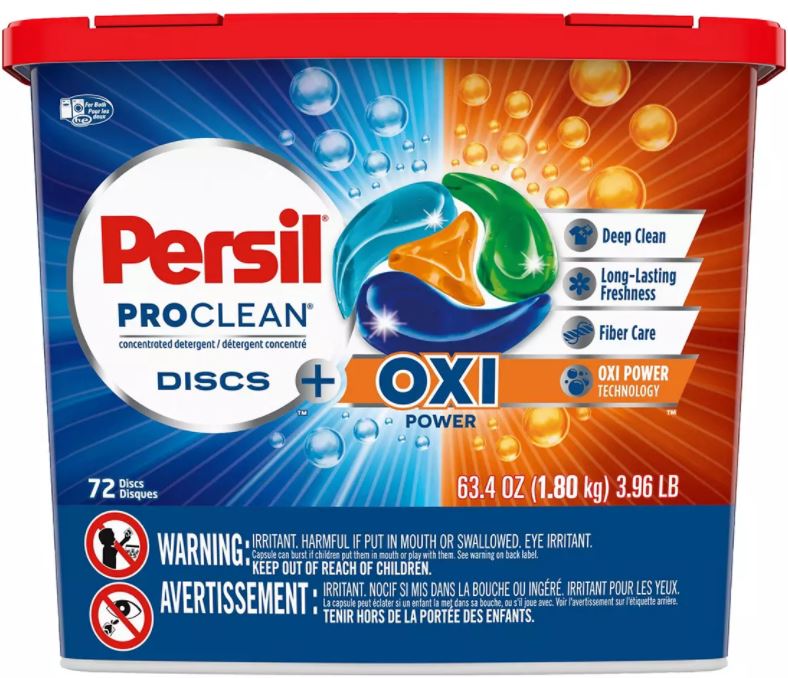 Persil  Pro Clean Laundry Detergent Pacs Oxi Power , 72 ct