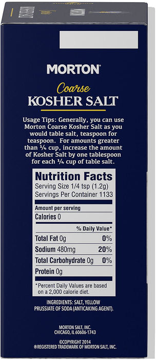 Morton Kosher Salt, 3 lbs