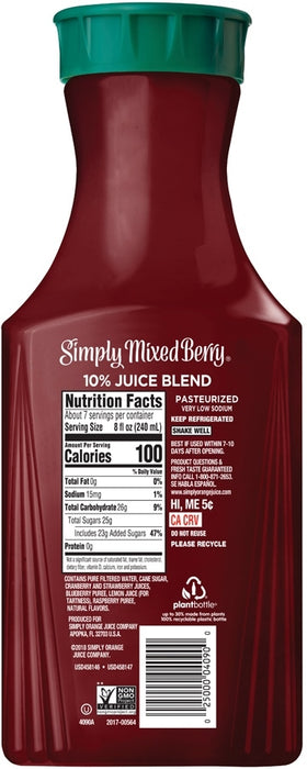 Simply Mixed Berry Juice Drink, 52 oz