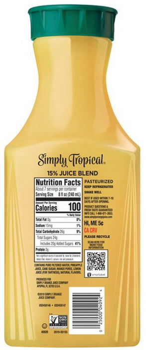 Simply Tropical Juice Drink, 52 oz