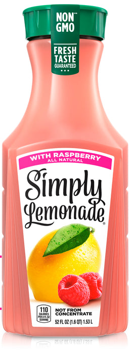 Simply Lemonade With Raspberry Juice Drink , 52 oz