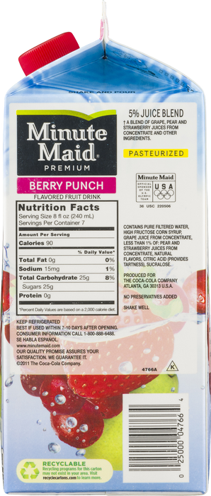 Minute Maid Premium Berry Punch Drink, 59 oz