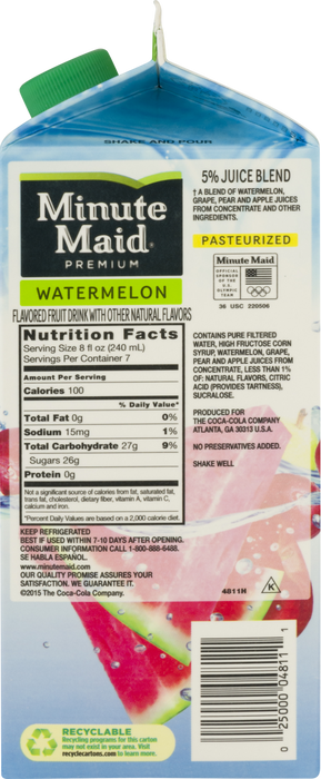 Minute Maid Premium Watermelon Fruit Drink, 59 oz