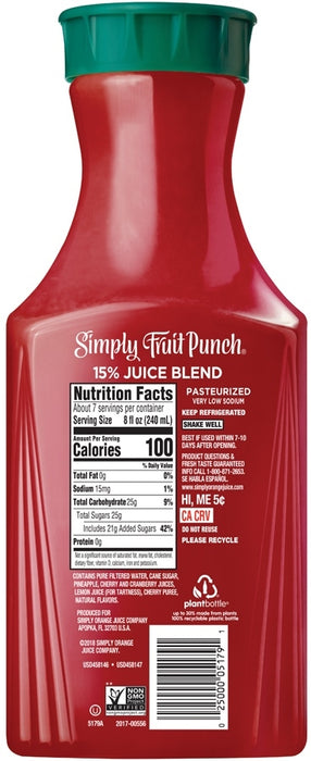 Simply Fruit Punch Juice Drink, 52 oz