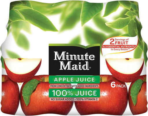 Minute Maid 100% Apple Juice, 6-Pack, 6 x 10 oz