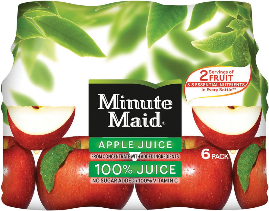 Minute Maid 100% Apple Juice, 6-Pack, 6 x 10 oz