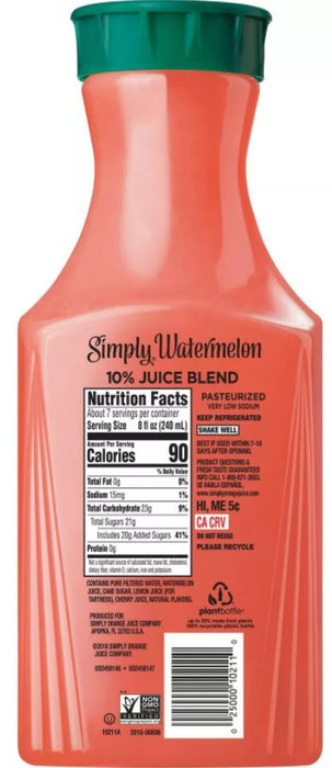 Simply Light Watermelon Juice Drink , 52 oz