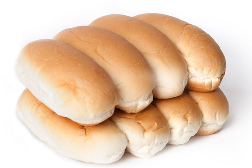 Isa Hot Dog Buns, White, 8 pcs