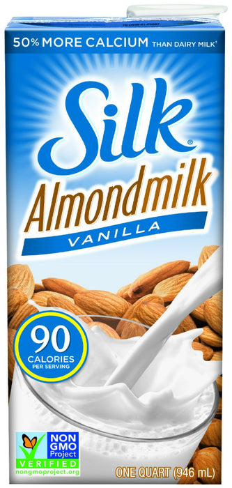 Silk Vanilla Almond Milk, 50% More Calcium than Dairy Milk, 32 oz