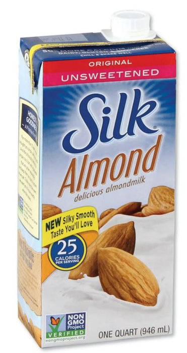 Silk Original Unsweetened Almond Milk , 32 oz