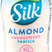 Silk Unsweetened Vanilla Almond Milk Bottle, 10 oz