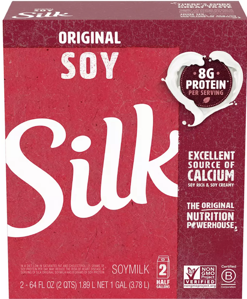 Silk Original Soy Milk, 2-Pack, 2 x 64 oz