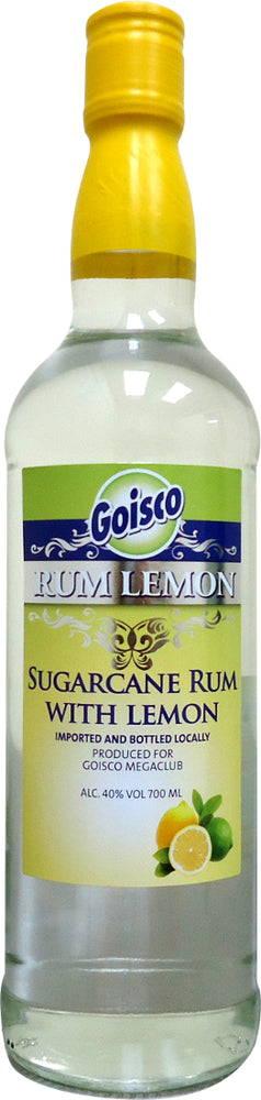 Goisco Rum Lemon, Sugarcane Rum with Lemon, 700 ml