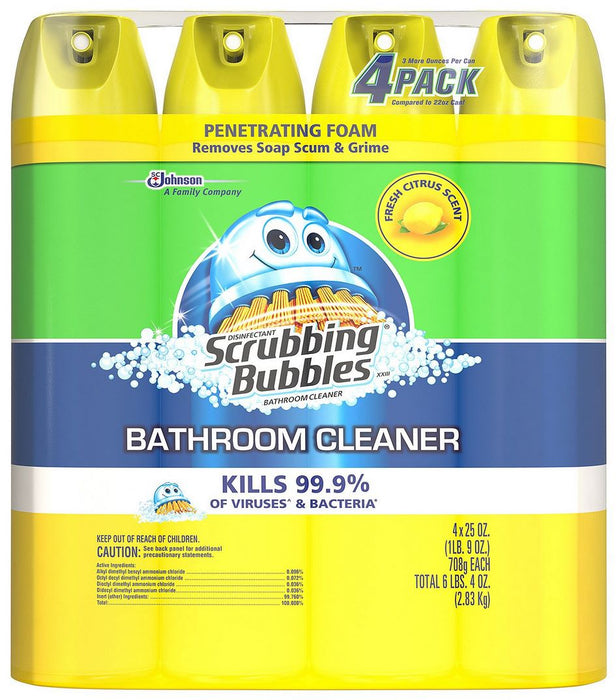 Scrubbing Bubbles Bathroom Cleaner, 4 x 25 oz