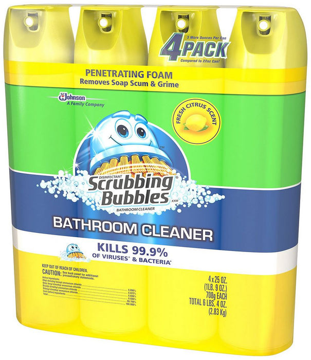 Scrubbing Bubbles Bathroom Cleaner, 4 x 25 oz