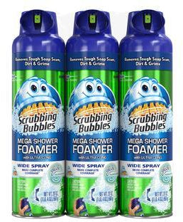 Scrubbing Bubbles Mega Shower Foamer with Ultra Cling, 3 x 20 oz