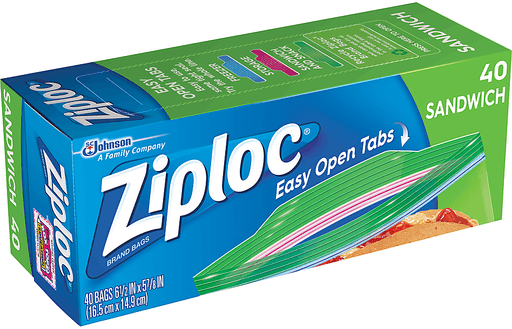 Ziploc Grip 'n Seal Technology Food bags, 40 ct