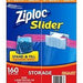 Ziploc Slider Storage Bags, Quart, 160 ct