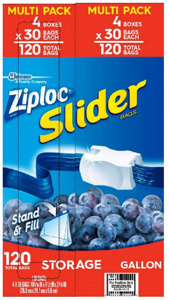 Ziploc Slider Storage Bags Multi Pack, 120 ct