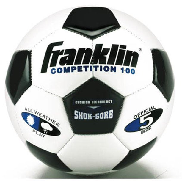 Franklin Sports Competition Soccer Ball, Size 5, Black & White , 1 pc