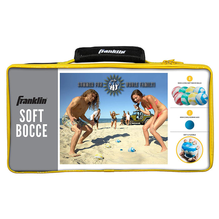 Franklin Sports 8-Ball All Weather Swirl Family Bocce Ball Set, Multi-Color , 8 pcs