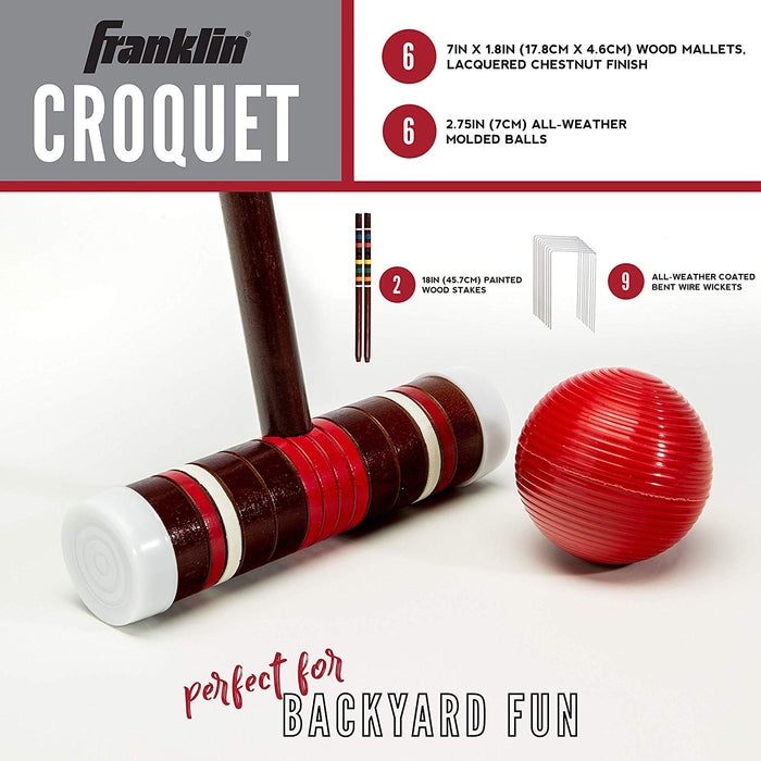 Franklin Sports Croquet Set, 23 pcs