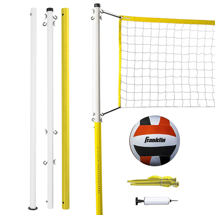 Franklin Sports Family Adjustable Volleyball Game Set Kit With Accessories , 8 pcs