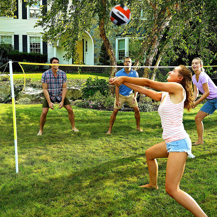 Franklin Sports Family Adjustable Volleyball Game Set Kit With Accessories , 8 pcs