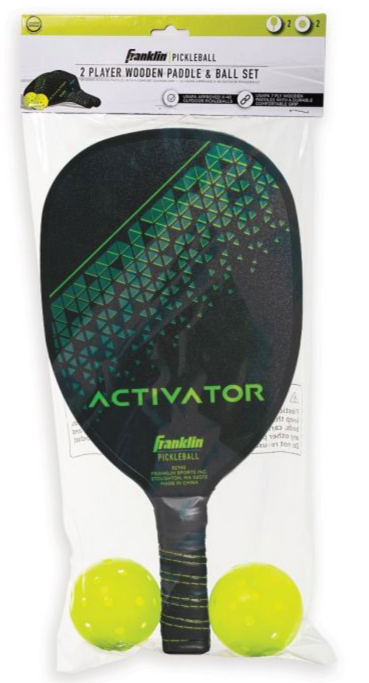 Franklin Activator 2-Player Wood Paddle & Ball Set , 4 pcs