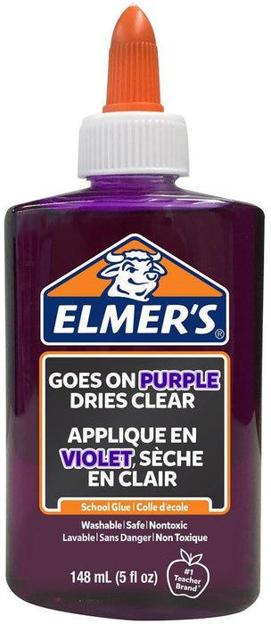 Elmer's Goes on Purple Dries Clear School Glue, 148 ml