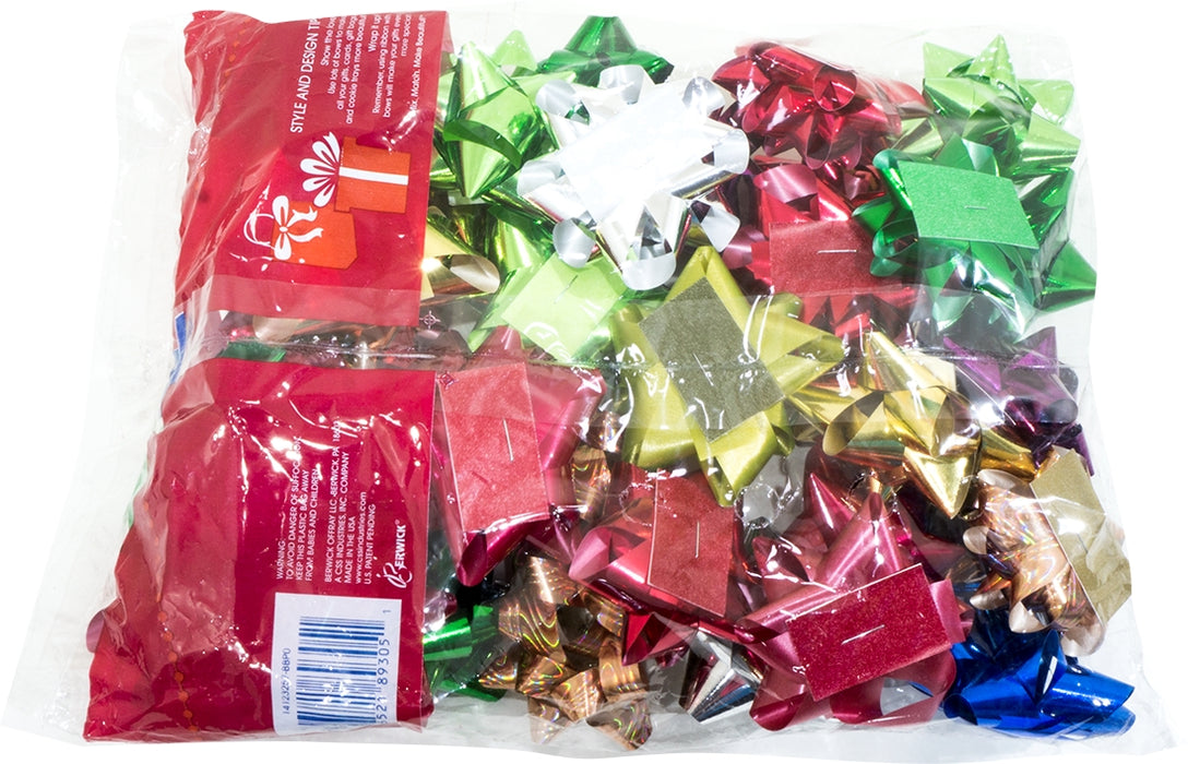 Berwick Peel 'n Stick Gift Bows, Assorted, 32 pcs