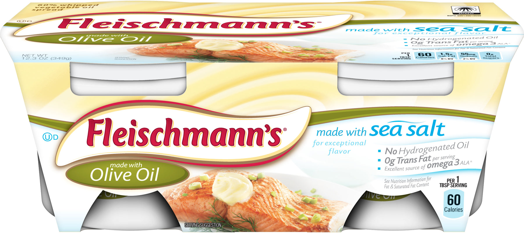 Fleischmann's Soft Spread With Olive Oil & Sea Salt, 2-Pack, 12.3 oz