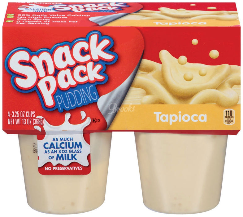 Snack Pack Tapioca Pudding, 4 x 92 gr