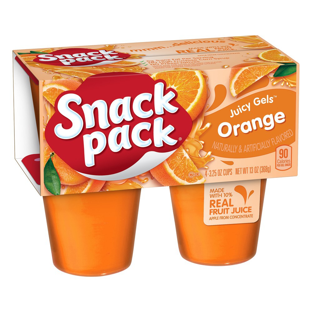 Snack Pack Orange Gel Cups , 4 ct