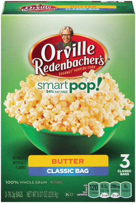 Orville Redenbacher's Smart Pop! Popcorn with Butter, 3 ct