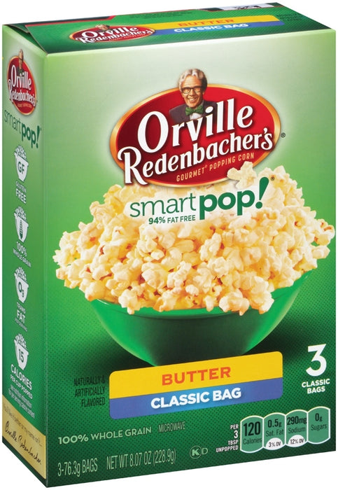 Orville Redenbacher's Smart Pop! Popcorn with Butter, 3 ct