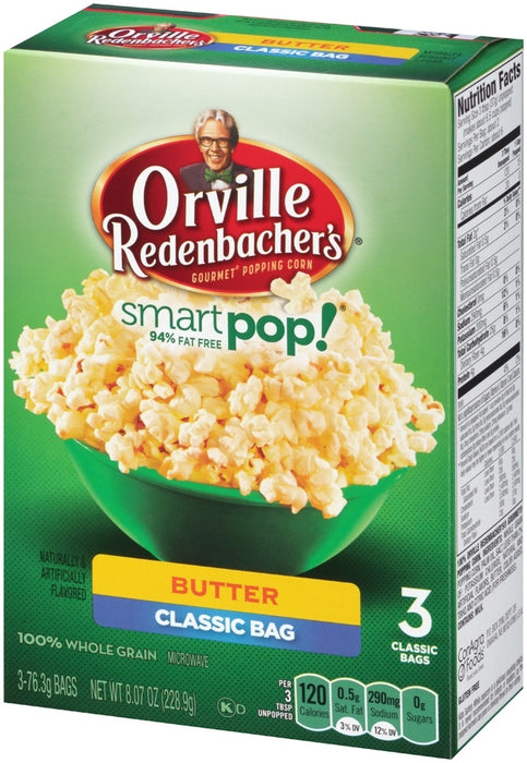 Orville Redenbacher's Smart Pop! Popcorn with Butter, 3 ct