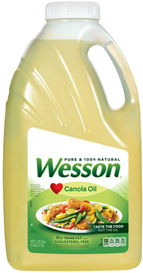 Wesson Canola Oil, 100% Pure, 1.25 gal