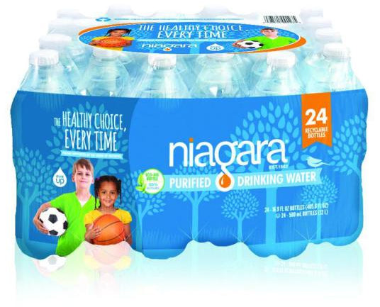 Niagara Purified Water Bottles, Value Pack, 24 x 500 ml