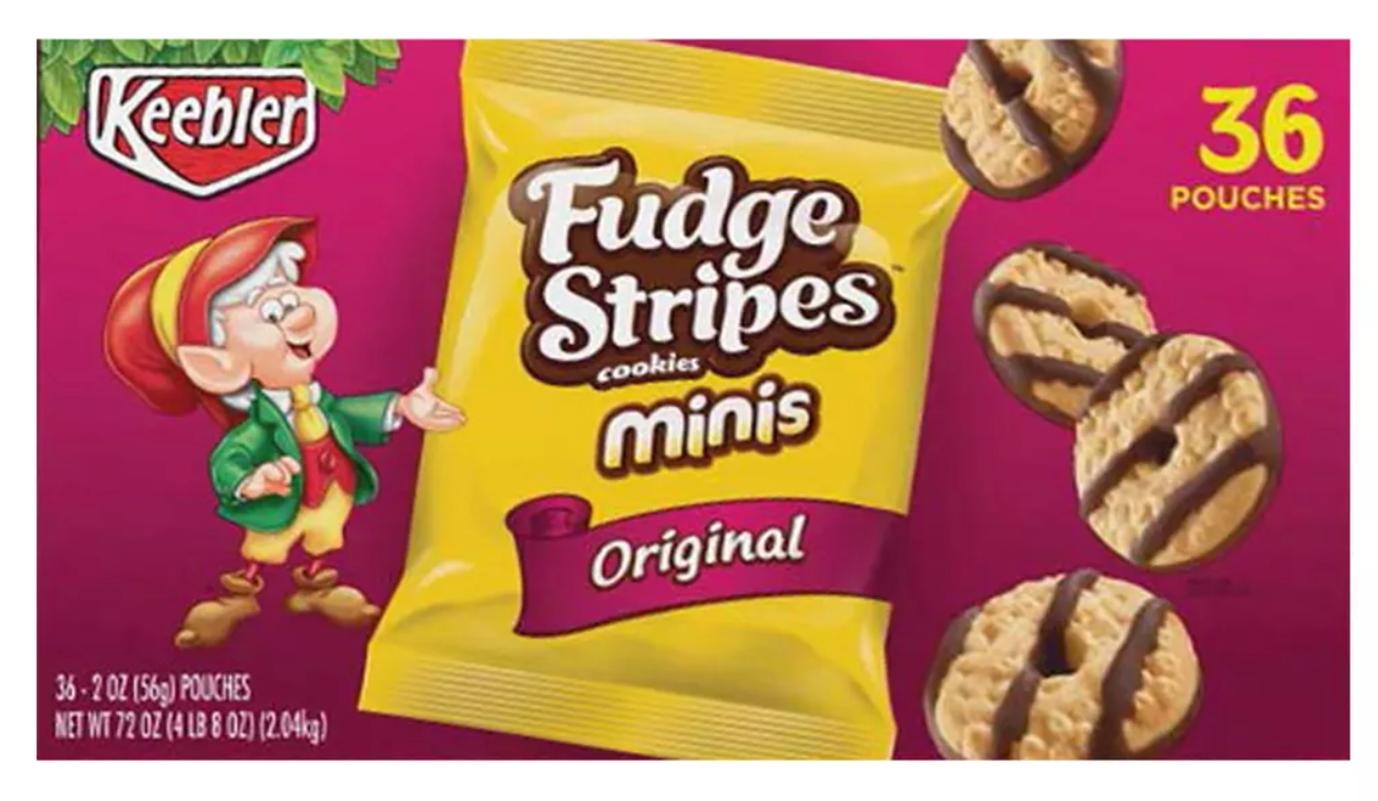 Keebler Fudge Stripes Mini Cookies, 36 x 2 oz —