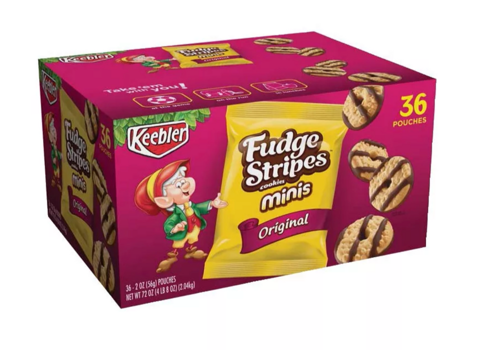 Keebler Fudge Stripes Mini Cookies, 36 x 2 oz