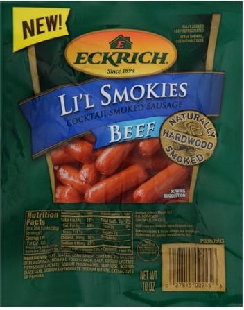 Eckrich Li'l Smokies Cocktail Smoked Beef Sausages, 10 oz