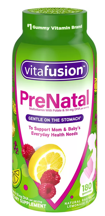 VitaFusion PreNatal DHA, Folate & Multivitamin Gummy , 180 ct