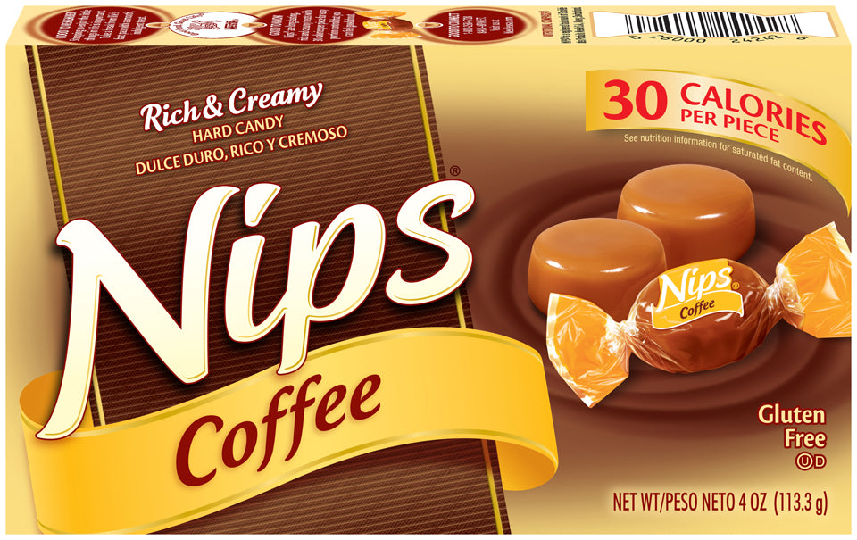 Nips Coffee Rich & Creamy Hard Candy, Gluten Free, 4 oz