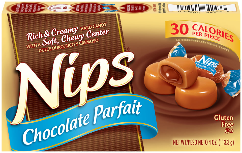 Nips Chocolate Parfait Rich & Creamy Hard Candy, Gluten Free, 4 oz